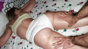 Daisy Stone - Step-Daughter Soaks her Panties When Step-Dad Rubs her Sore Legs and Feet